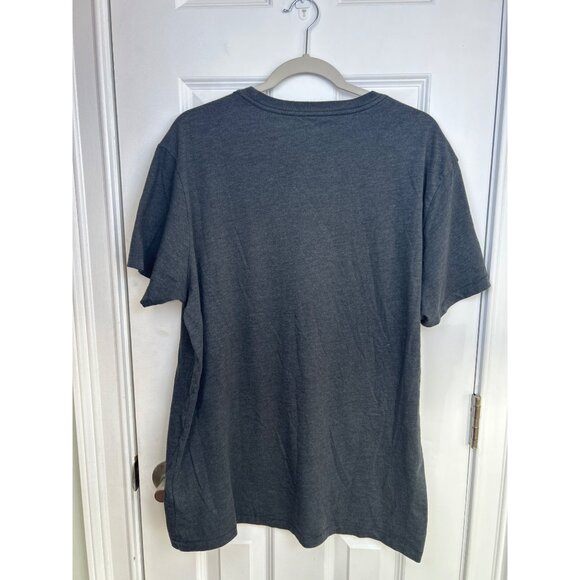 Aeropostale New York Shirt Men's XL Flaming Skull & Roses Graphic Tee Gray - Picture 4 of 6